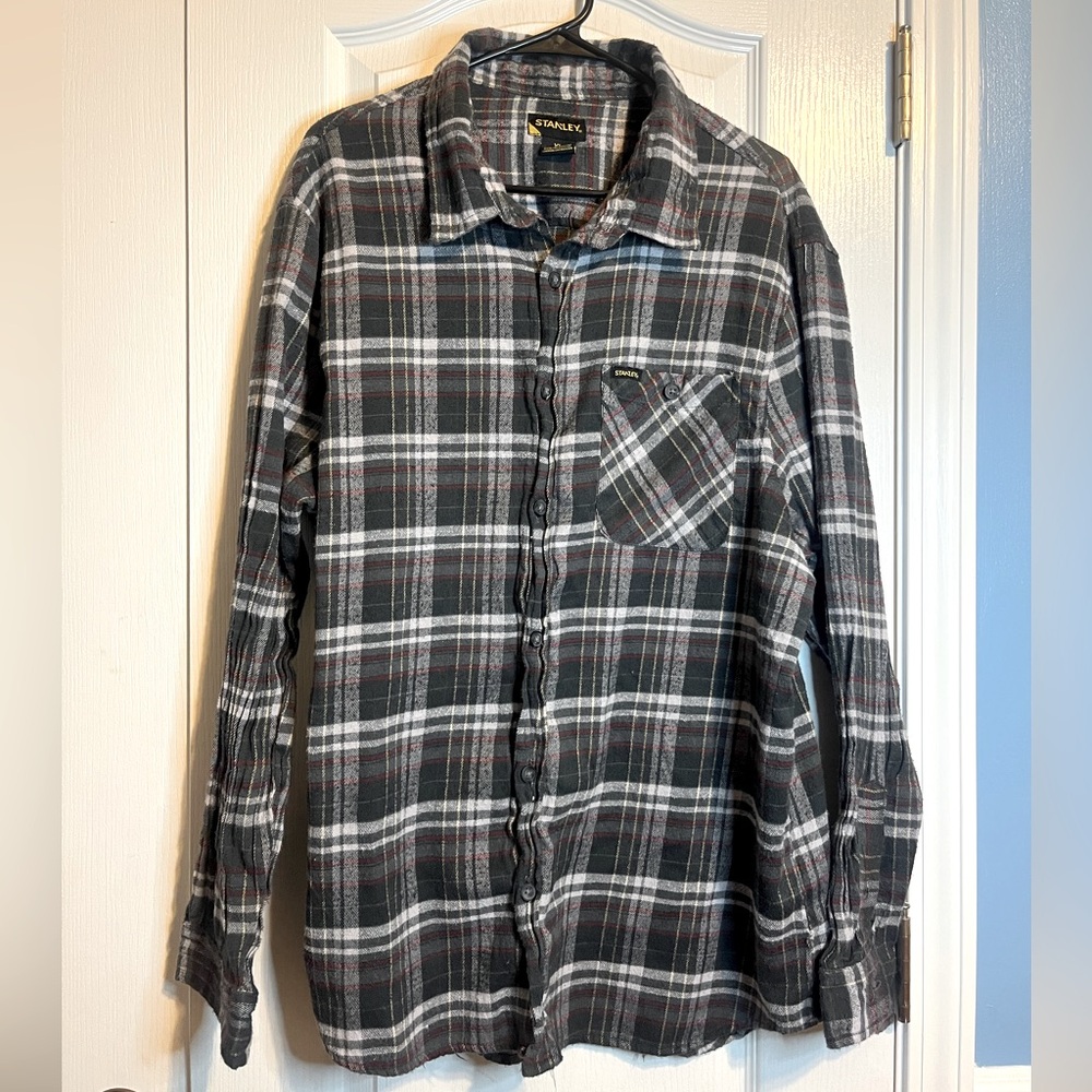 Stanley‎ Men’s Flannel Plaid Button-Up Shirt – Size XL